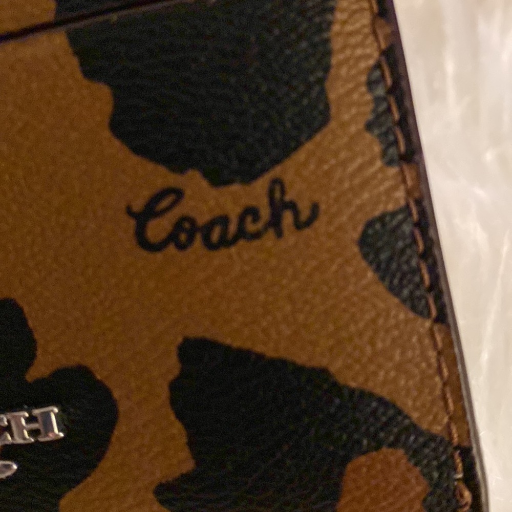 Coach Mini Skinny Card Case in Leopard Print - Picture 5 of 7